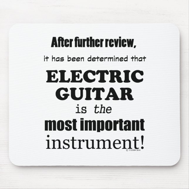 Alfombrilla De Ratón Instrumento más importante de guitarra eléctrica (Frente)