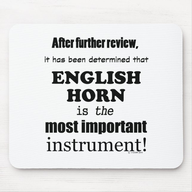 Alfombrilla De Ratón Instrumento más importante del Cuerno de Inglés (Frente)