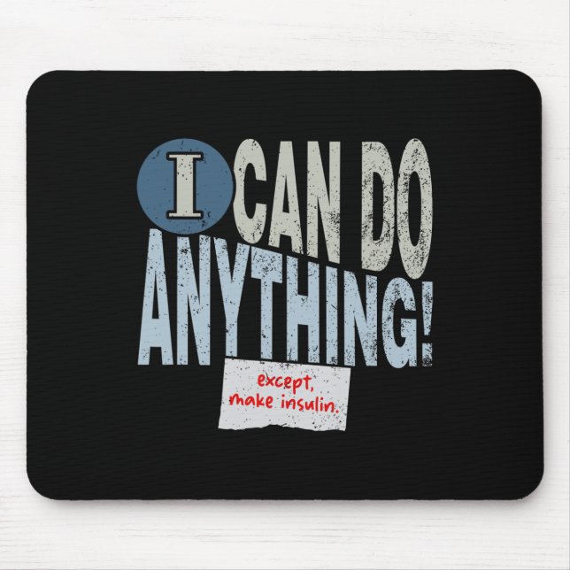 Alfombrilla De Ratón Insulina divertida T1D Diabetes 1 (Frente)