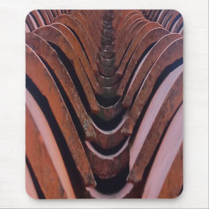 Alfombrilla De Ratón Interesante foto, tejas de techo con perspectiva