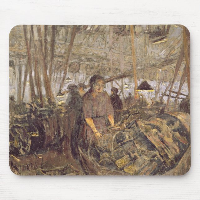 Alfombrilla De Ratón Interior de una fábrica de las municiones (Frente)