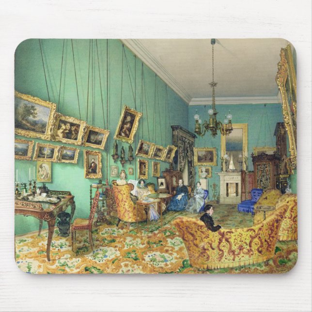 Alfombrilla De Ratón Interior de una sala de estar, 1847 (Frente)