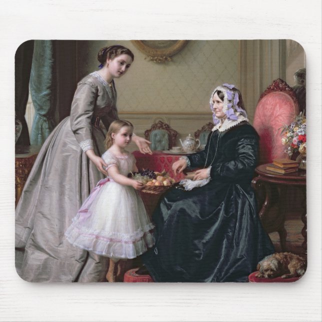 Alfombrilla De Ratón Interior en "las castañas" Wimbledon, abuela (Frente)