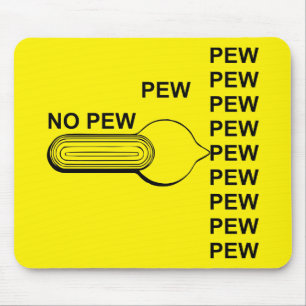 Alfombrilla De Ratón Interruptor selector de armas de fuego Pew Pew Pew