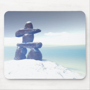 Alfombrilla De Ratón Inukshuk Mousepad del invierno