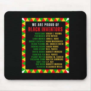 Alfombrilla De Ratón Inventores negros Orgullosos Mes de Historia Negra