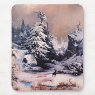Alfombrilla De Ratón Invierno en las montañas rocosas (por Thomas Moran