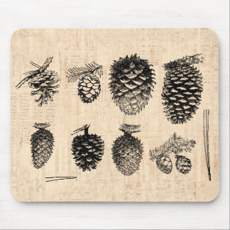 Alfombrilla De Ratón Invierno Pinecones Mousepad