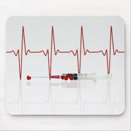 Alfombrilla De Ratón Inyección con corazón rojo