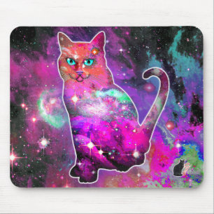 Alfombrilla De Ratón Iota gata cósmica