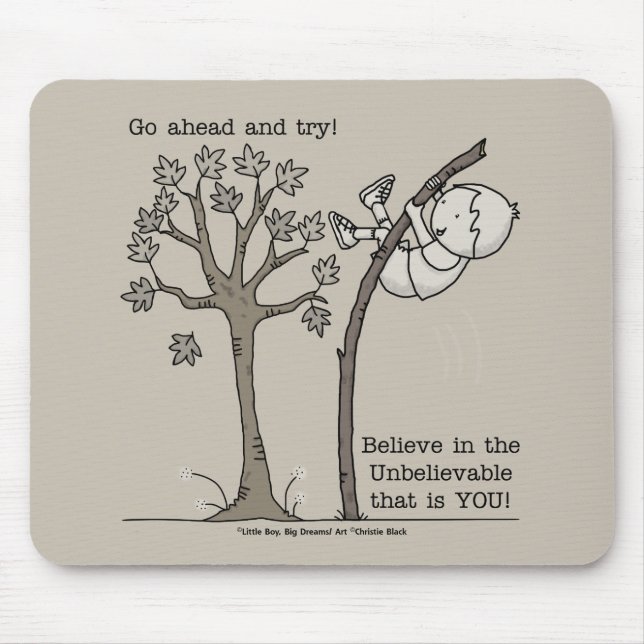 Alfombrilla De Ratón Ir adelante e intentar (Frente)