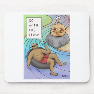 Alfombrilla De Ratón Ir Con El Flujo