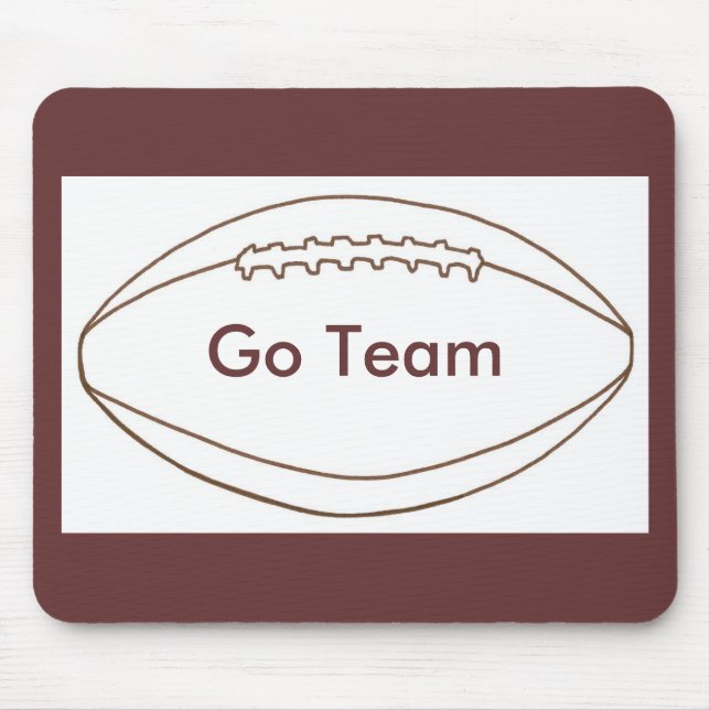 Alfombrilla De Ratón Ir equipo, Bucle de contorno de fútbol (Frente)