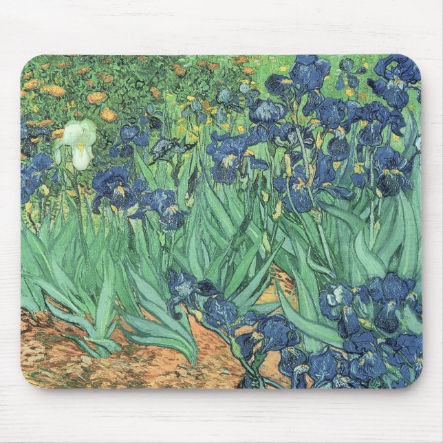 Alfombrilla De Ratón Iris de Vincent van Gogh el |, 1889 (Frente)