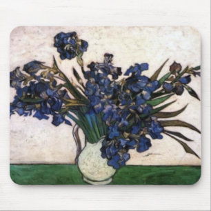 Alfombrilla De Ratón Iris en florero de Vincent van Gogh
