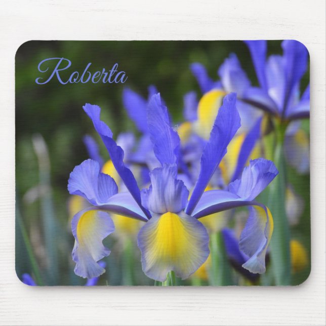Alfombrilla De Ratón Iris morado y amarillo *Personalizado* (Frente)