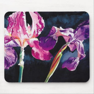Alfombrilla De Ratón "Iris violeta" floral por el cojín de ratón de