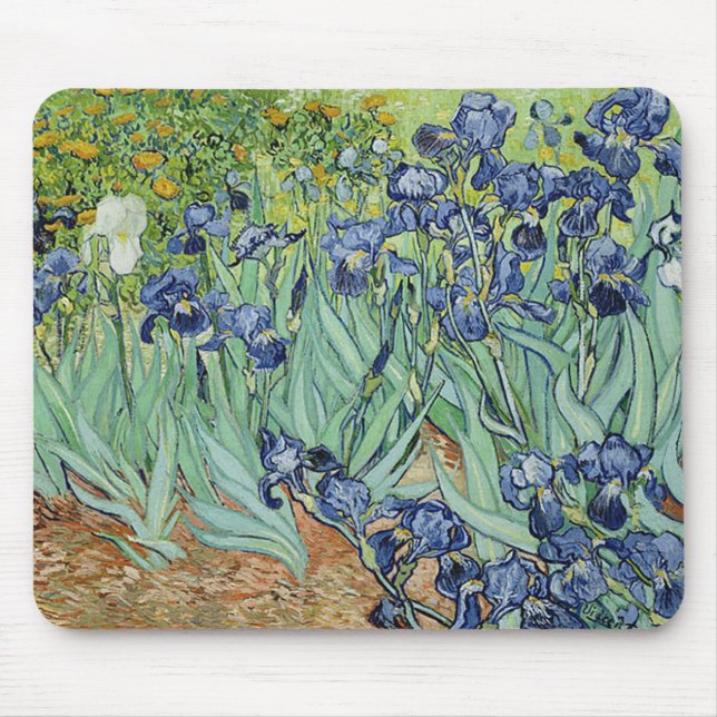 Alfombrilla De Ratón Irises de Vincent van Gogh (Frente)