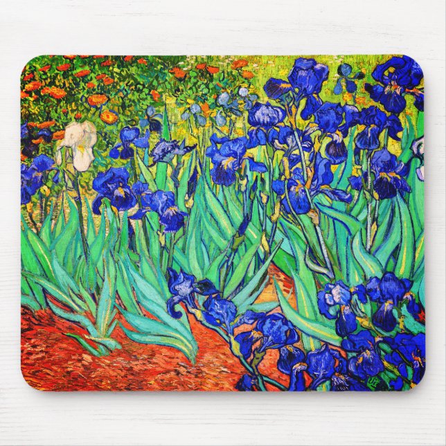 Alfombrilla De Ratón Irises de Vincent Van Gogh (Frente)