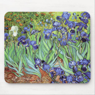 Alfombrilla De Ratón Irises del paisaje Vincent van Gogh