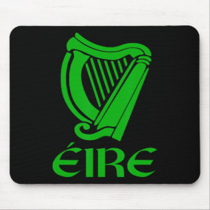 Alfombrilla De Ratón Irlanda Eire Eireann Irlandés Orgullo Gaélico Harp