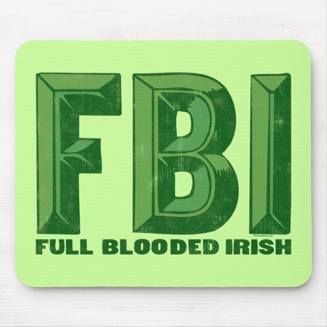 Alfombrilla De Ratón Irlandés completo Mousepad de Blooded (Frente)
