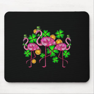 Alfombrilla De Ratón Irlandés Flamingo St Patricks Day Bird Animal Kids
