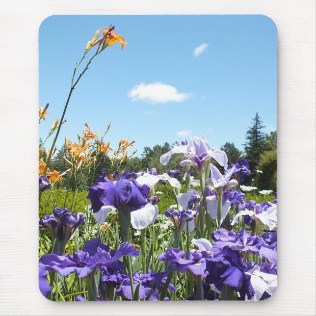 Alfombrilla De Ratón Irlandeses púrpura y Mousepad del cielo (Frente)