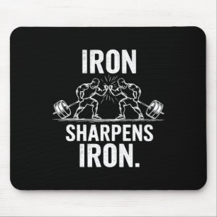 Alfombrilla De Ratón Iron Sharpens Iron - Diseño de elevación de pesas