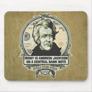 Alfombrilla De Ratón Ironía en un billete de banco central Mousepad