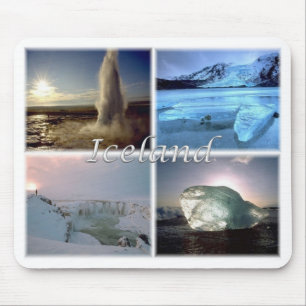 Alfombrilla De Ratón IS Islandia - Jokulsarlon - Gullfoss -