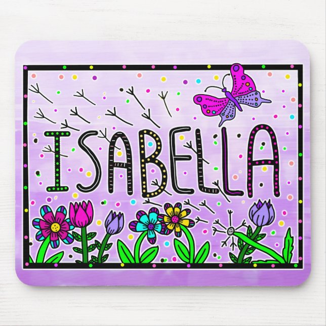 Alfombrilla De Ratón Isabella - El nombre de Isabella, dibujo caprichos (Frente)