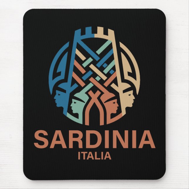 Alfombrilla De Ratón Isla de Cerdeña Italia (Frente)