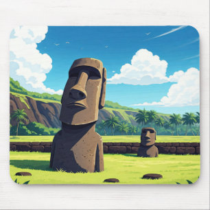 Alfombrilla De Ratón Isla de Pascua Chile Moai Travel