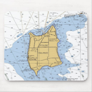 Alfombrilla De Ratón Isla de Pelee, carta náutica Mousepad de Ontario