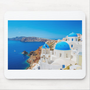 Alfombrilla De Ratón Isla de Santorini - caldera, Grecia