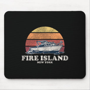 Alfombrilla De Ratón Isla Fire Ny Embarcaciones Antiguas 70s Diseño De 