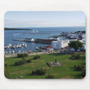Alfombrilla De Ratón Isla Mackinac y Puerto, Michigan
