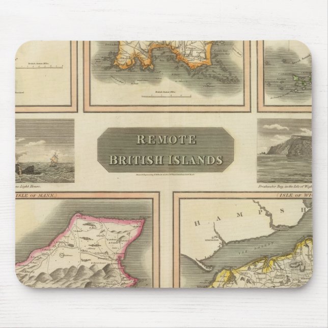 Alfombrilla De Ratón Islas británicas remotas (Frente)