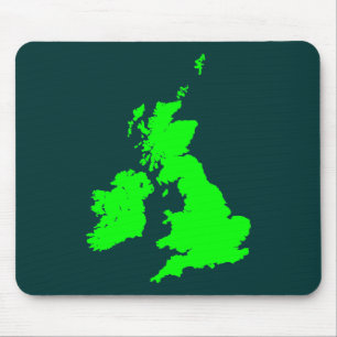 Alfombrilla De Ratón Islas Británicas - Tonos verdes