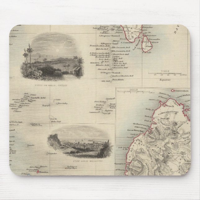 Alfombrilla De Ratón Islas del Océano Índico (Frente)