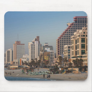 Alfombrilla De Ratón Israel, Tel Aviv, playa, hoteles, atardecer