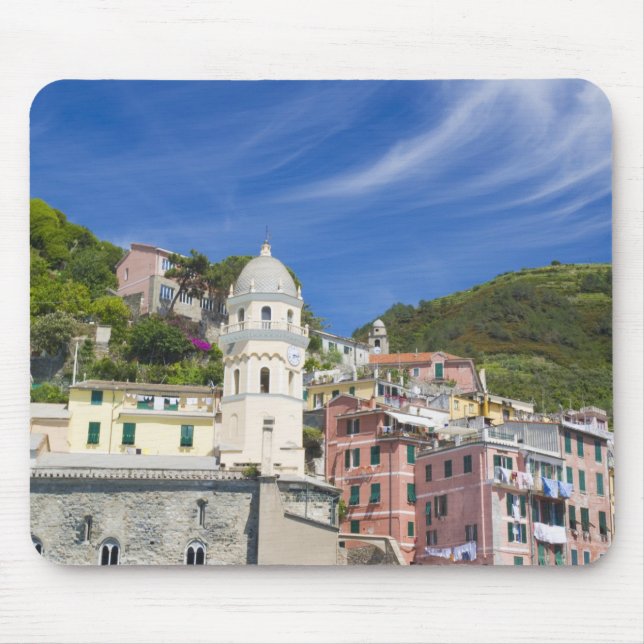 Alfombrilla De Ratón Italia, Cinque Terre, Vernazza, Puerto e Iglesia (Frente)