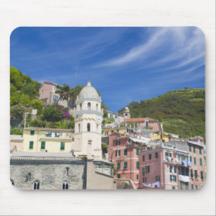 Alfombrilla De Ratón Italia, Cinque Terre, Vernazza, Puerto y Iglesia