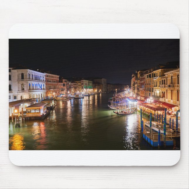 Alfombrilla De Ratón Italia - Gran Canal Venecia de noche (Frente)