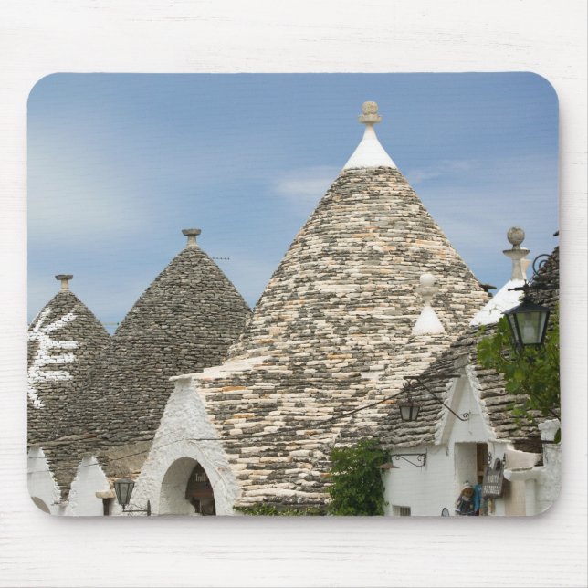 Alfombrilla De Ratón Italia, Pulla, Alberobello, Tierra de Trulli, (Frente)