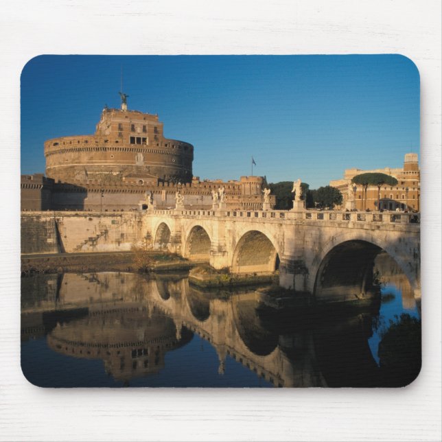 Alfombrilla De Ratón Italia, Roma, Castel Sant'Angelo y río (Frente)
