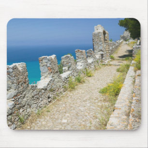 Alfombrilla De Ratón Italia, Sicilia, Cefalu, Cliffside Walkway, La