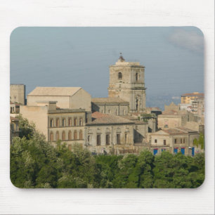 Alfombrilla De Ratón Italia, Sicilia, Enna, vista de la ciudad desde Ro