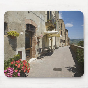 Alfombrilla De Ratón Italia, Toscana, Pienza. Paseo exterior alrededor